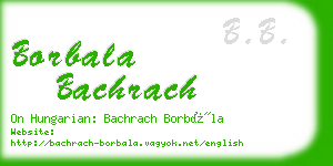 borbala bachrach business card